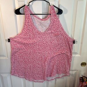 Torrid pink leopard tank with chest pocket